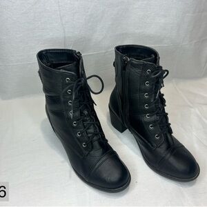Wild Diva Black Combat Boots
